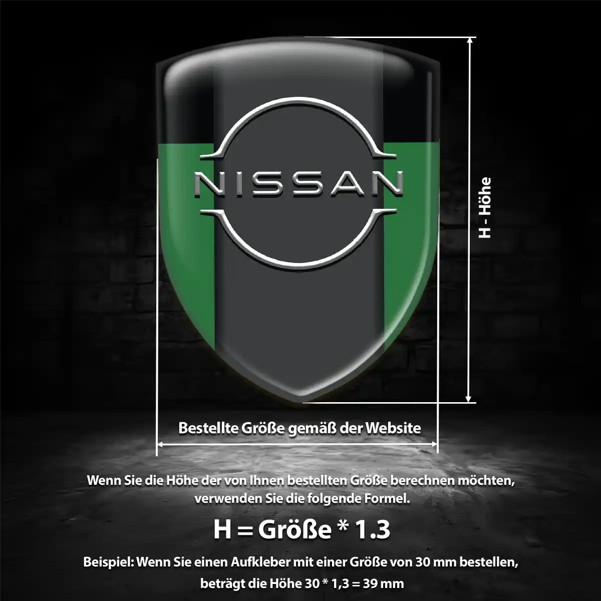 Nissan Emblem Aufkleber Exterieurdesign