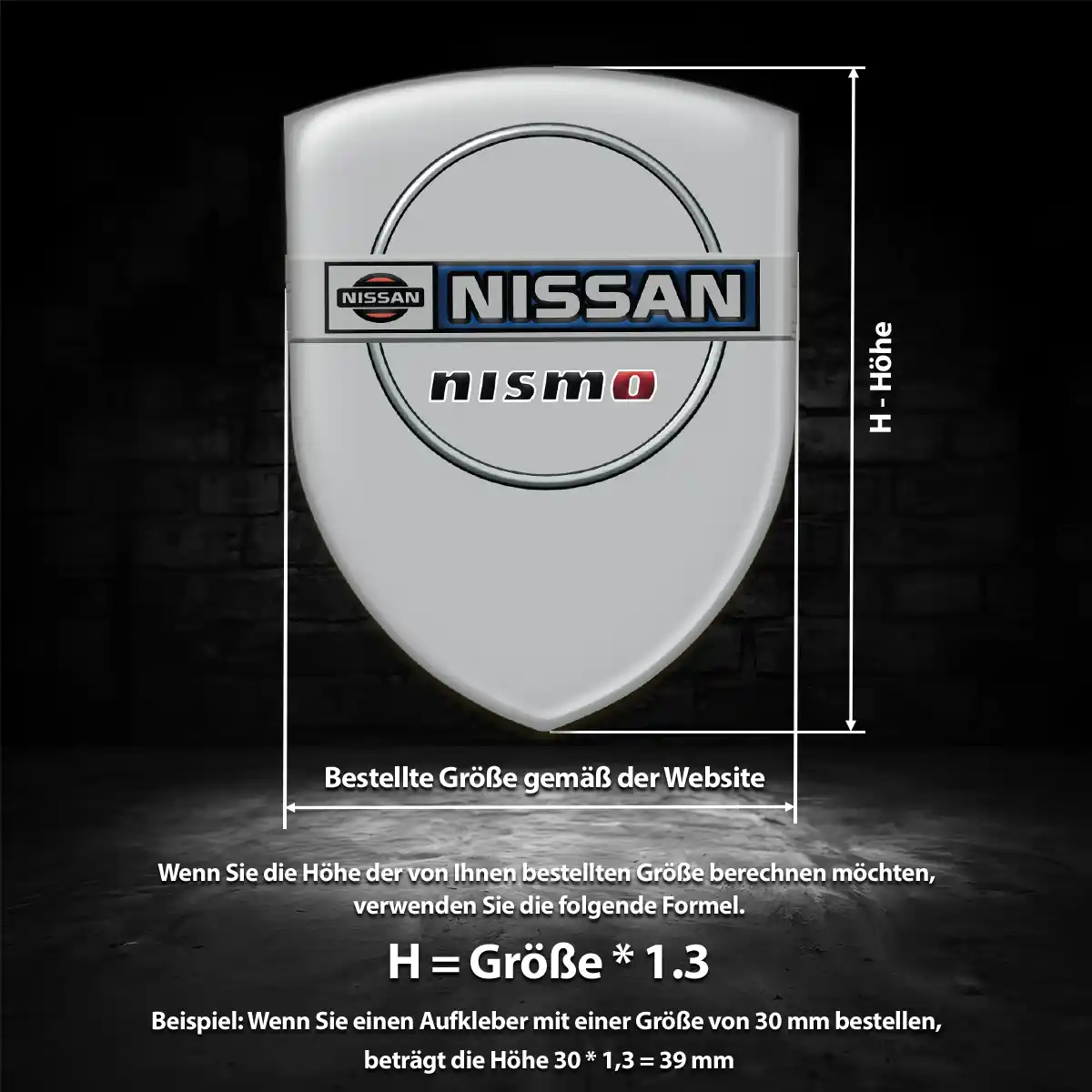 Nissan Emblem Aufkleber Hochwertiges Harz