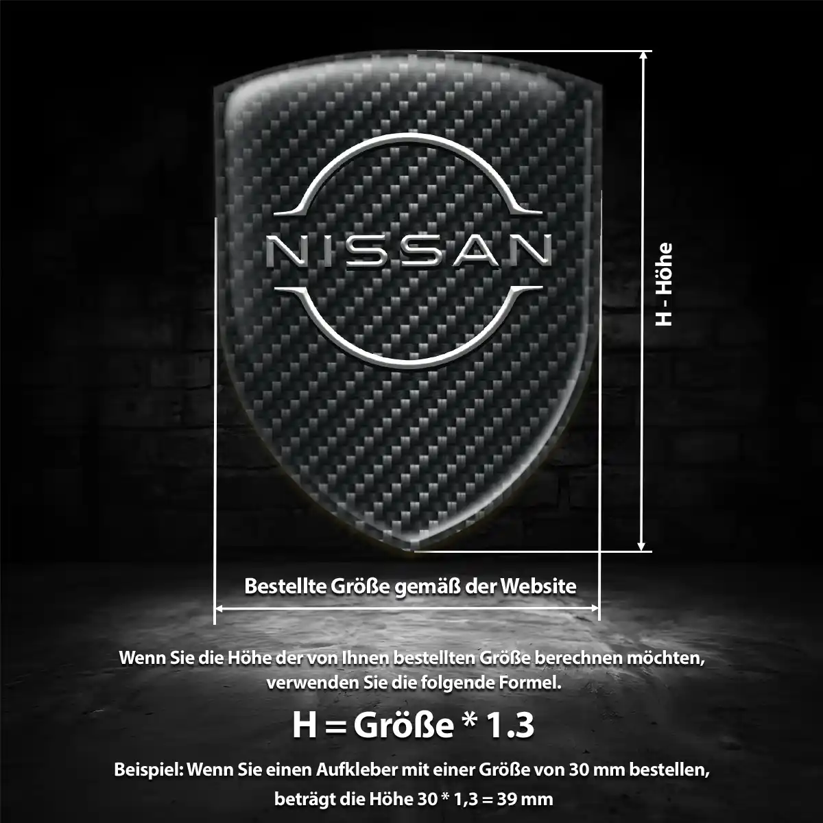 Nissan Emblem Aufkleber Luxus-Edition