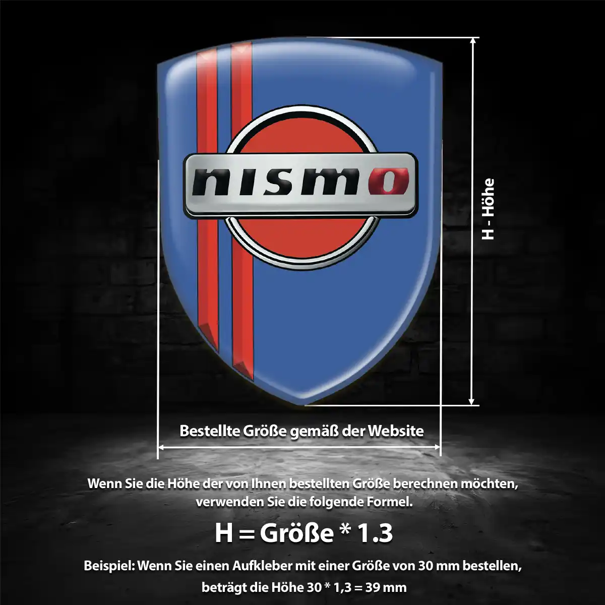 Nissan Emblem Aufkleber Tuningfahrzeug