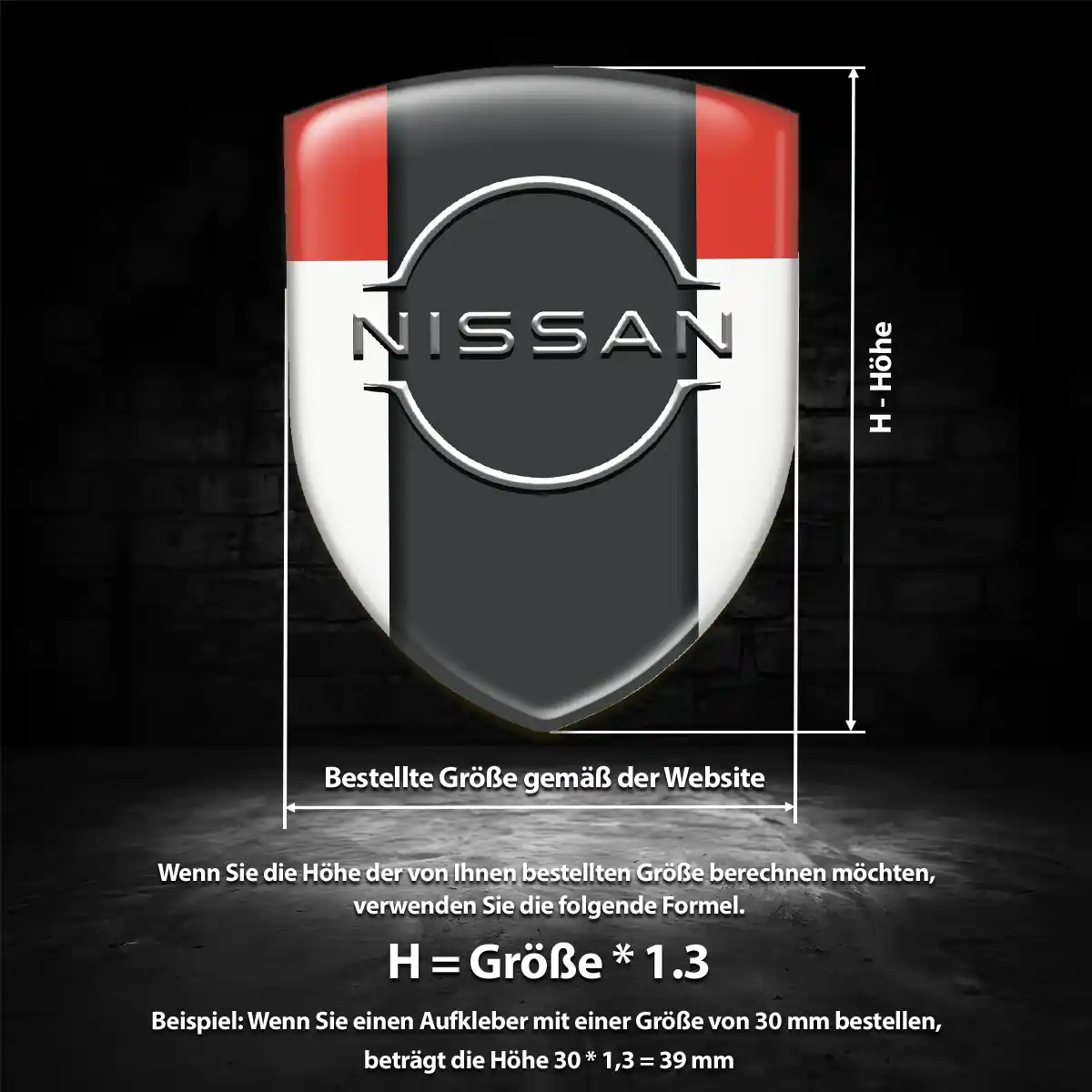 Nissan Emblem Aufkleber Wappen Auto Erstklassige Qualität