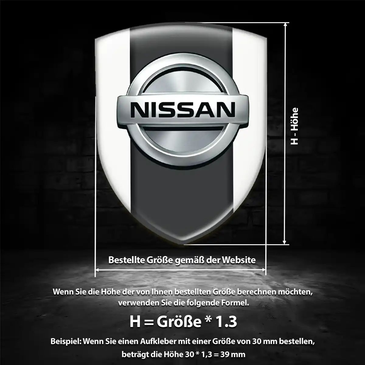 Nissan Emblem Aufkleber Wappen Auto Hochwertiges Harz