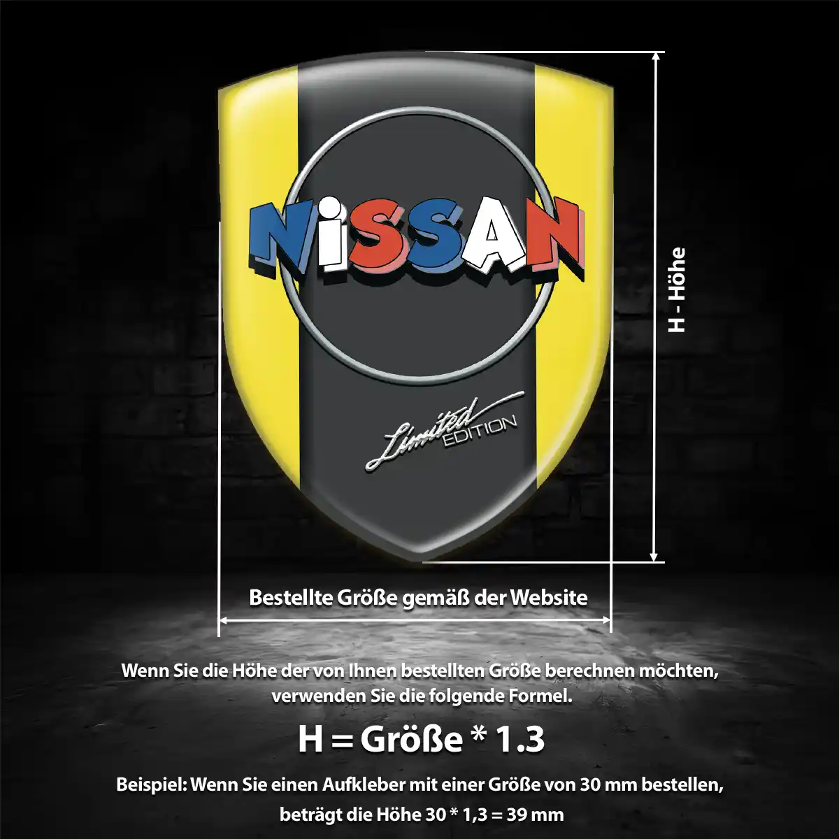 Nissan Emblem Aufkleber Wappen Erstklassige Qualität
