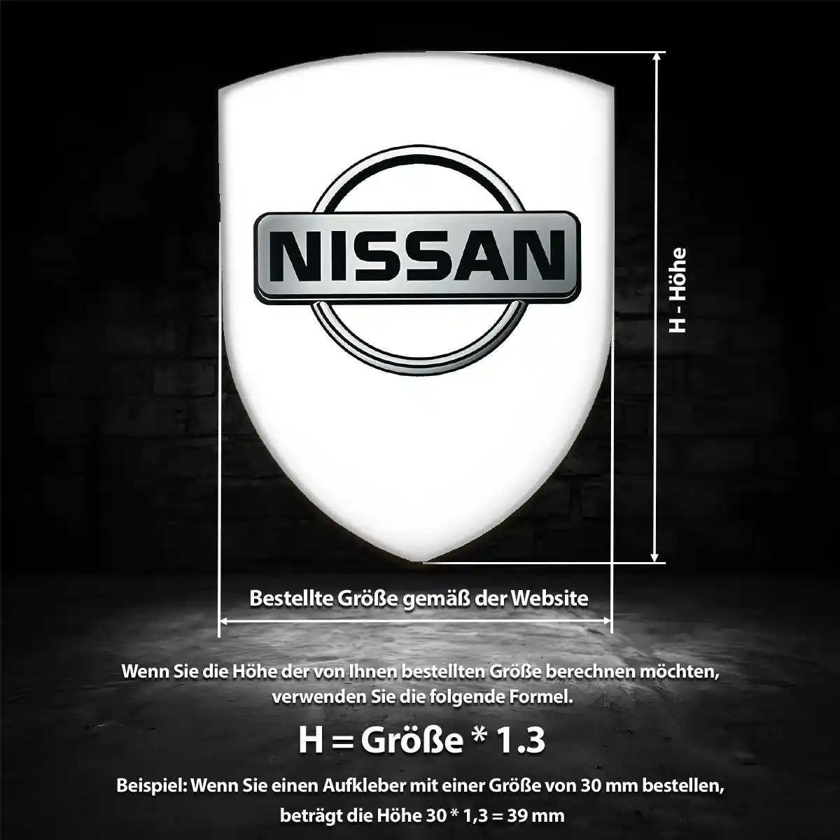 Nissan Emblem Aufkleber Wappen Hochwertiges Harz