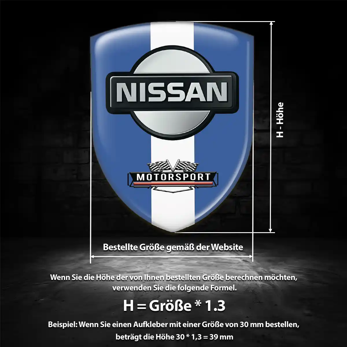 Nissan Emblem Aufkleber Wappen Luxus-Edition