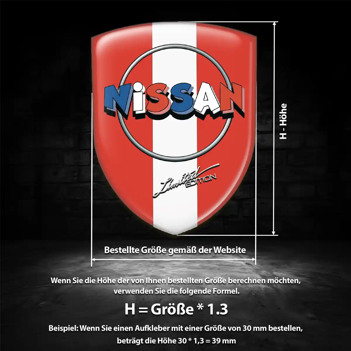 Nissan Emblem Wappen Aufkleber Ausdrucksstarkes Design