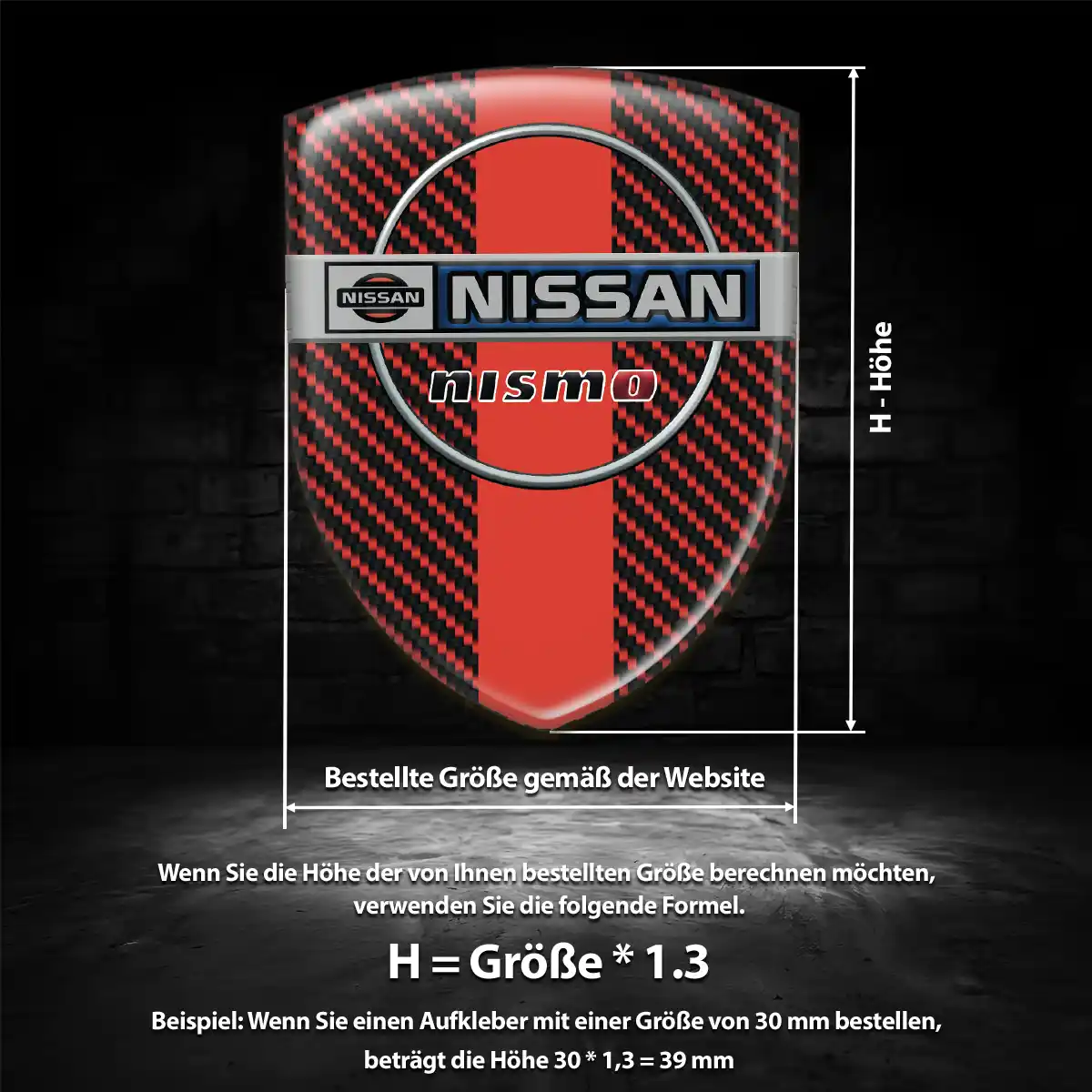 Nissan Emblem Wappen Aufkleber Auto Hochwertiges Harz