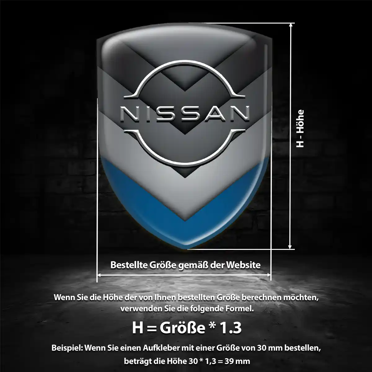 Nissan Emblem Wappen Aufkleber Auto Luxus-Edition