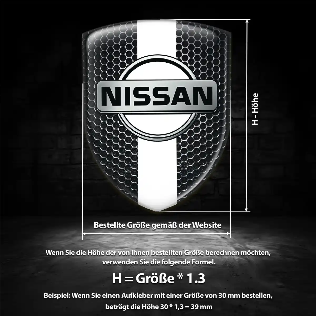 Nissan Emblem Wappen Aufkleber Auto Premium-Edition