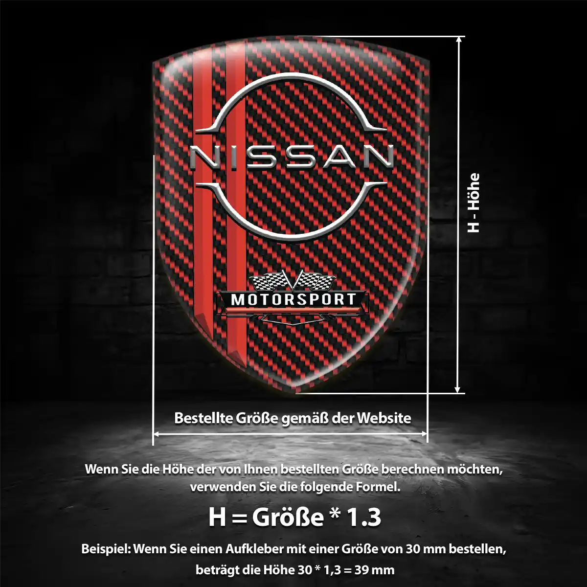 Nissan Emblem Wappen Aufkleber Hochwertiges Harz