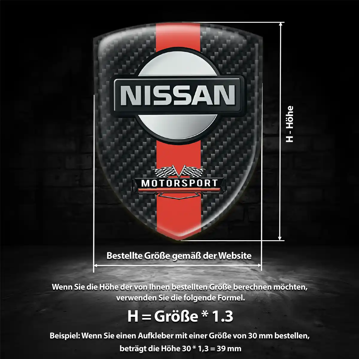 Nissan Emblem Wappen Aufkleber Luxus-Edition