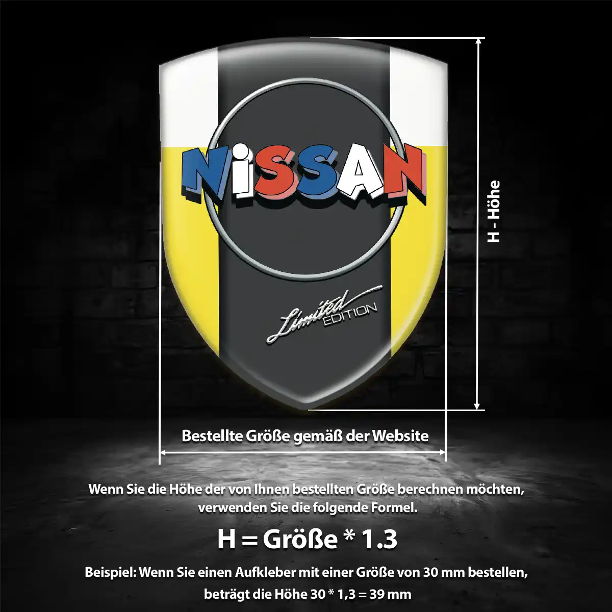 Nissan Emblem Wappen Aufkleber Modernes Design