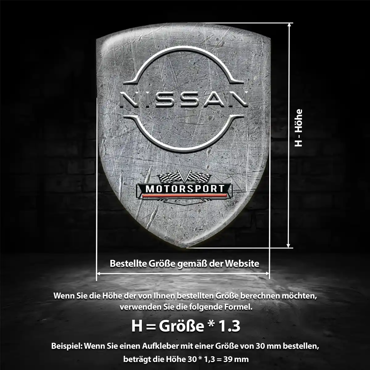 Nissan Emblem Wappen Aufkleber Premium-Edition