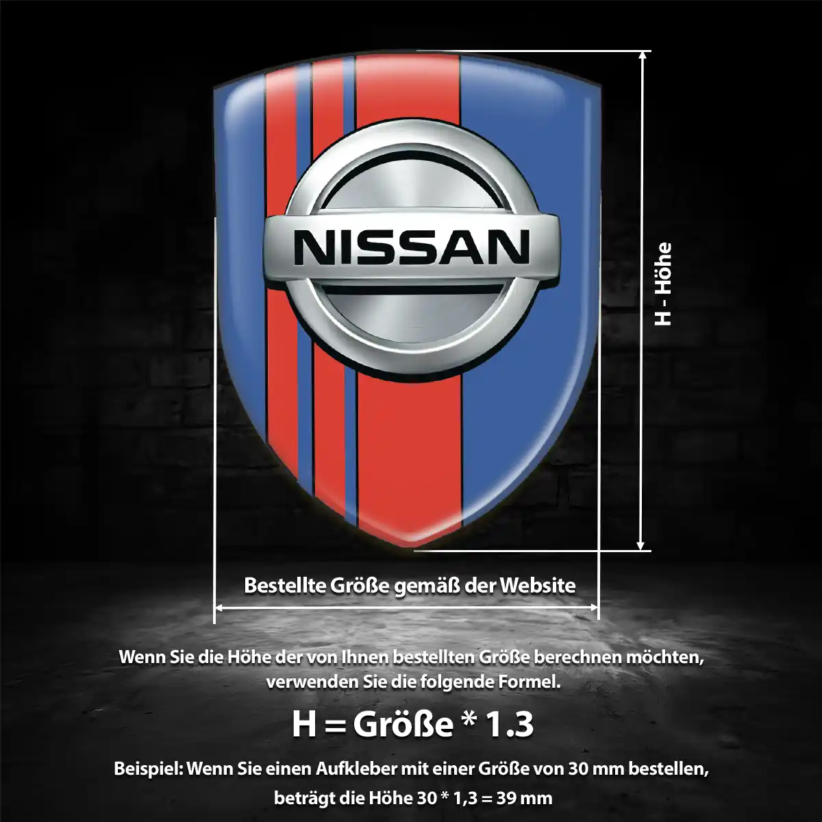 Nissan Emblem Wappen Auto Tuningfahrzeug