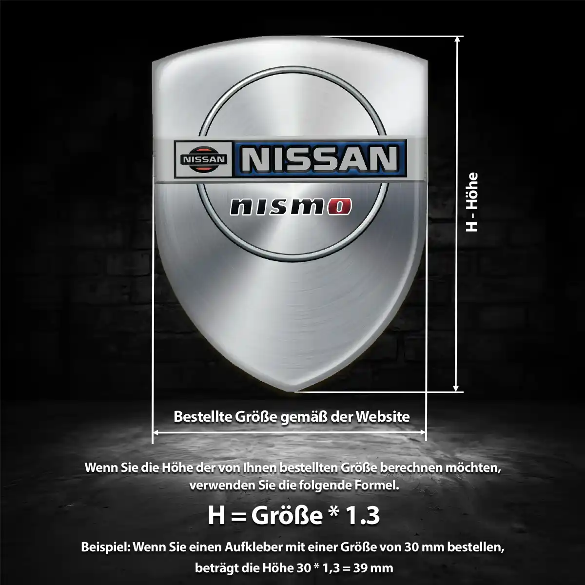 Nissan Embleme Silikon Aufkleber Auto Markenedition