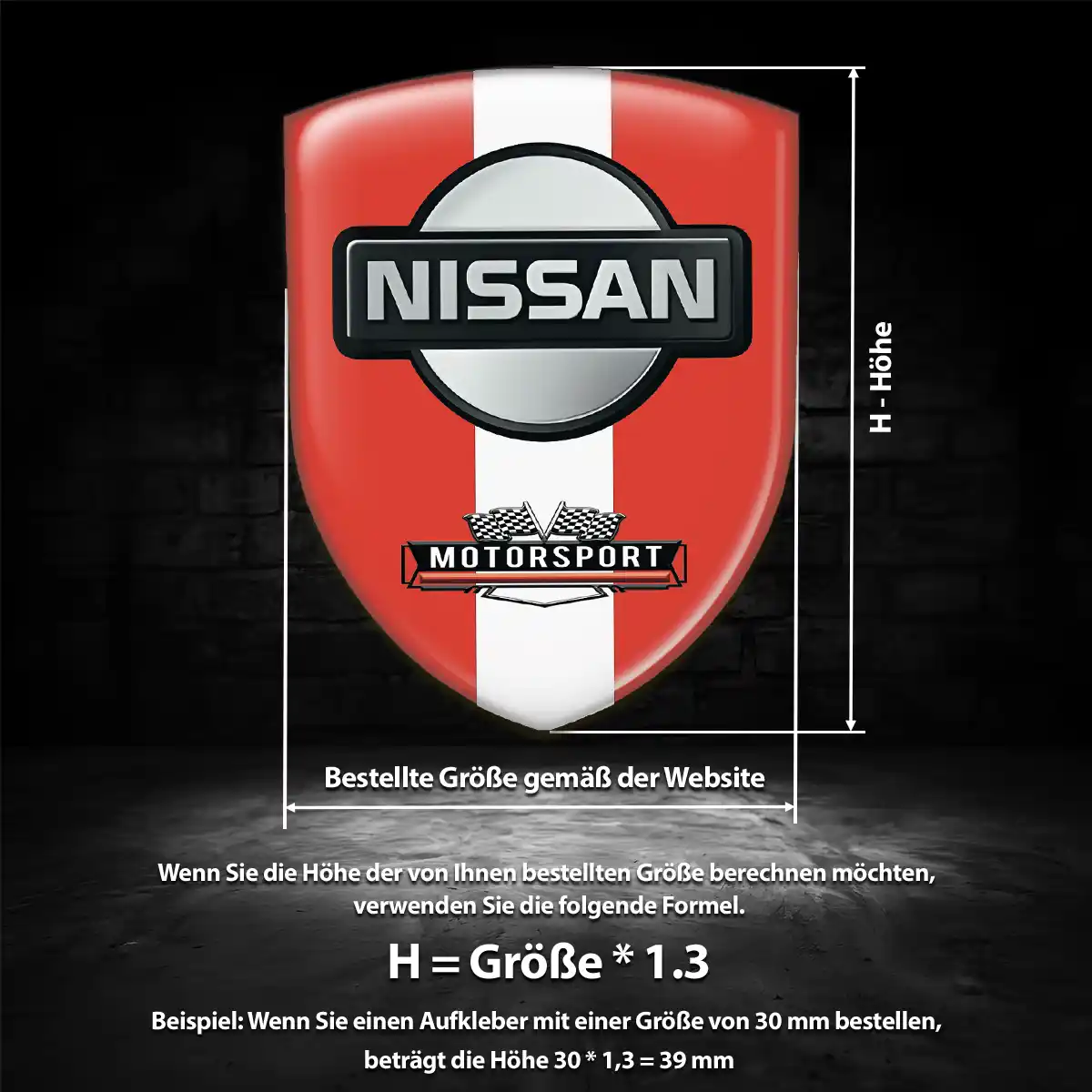 Nissan Embleme Silikon Aufkleber Edles Design