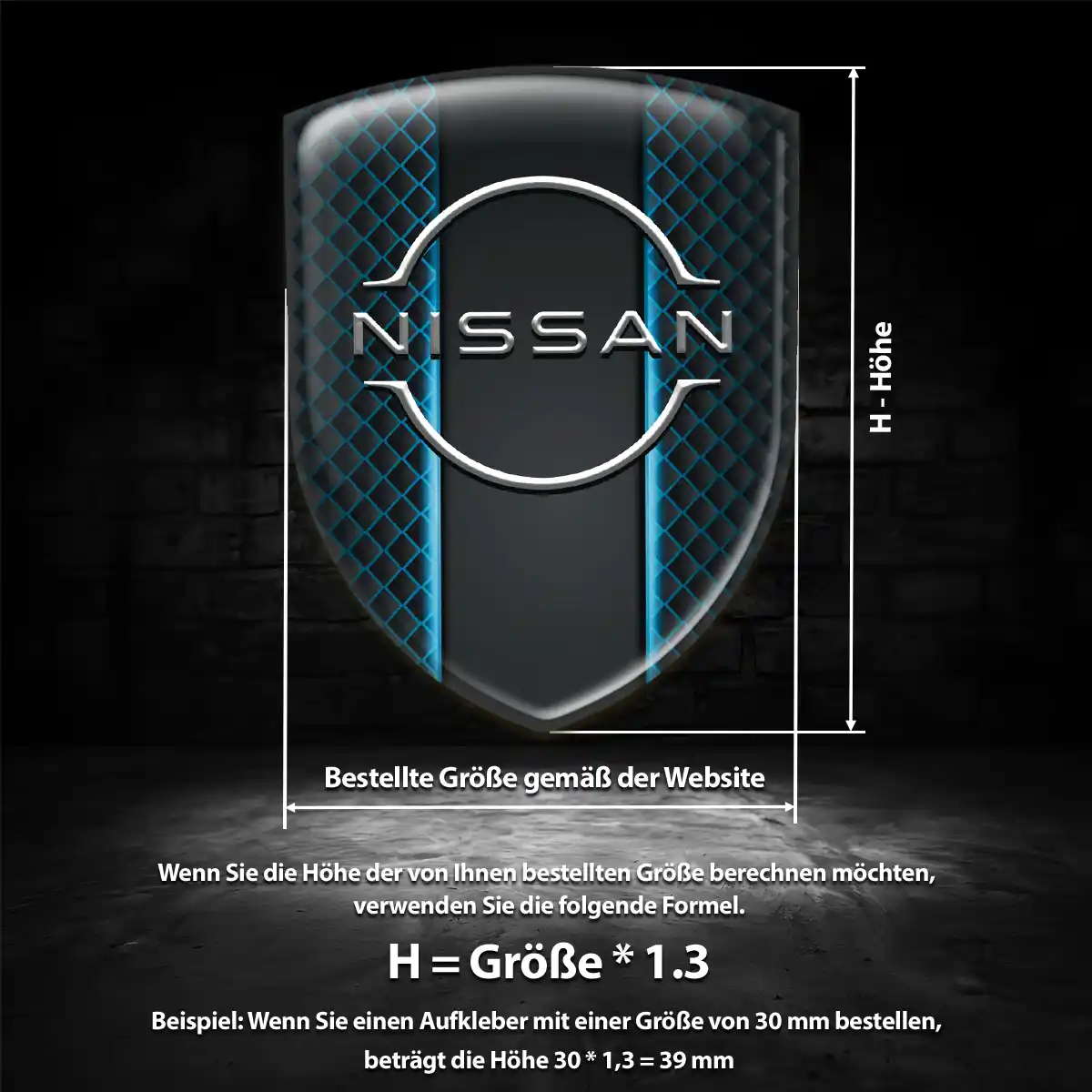 Nissan Embleme Silikon Aufkleber Hochwertiges Harz