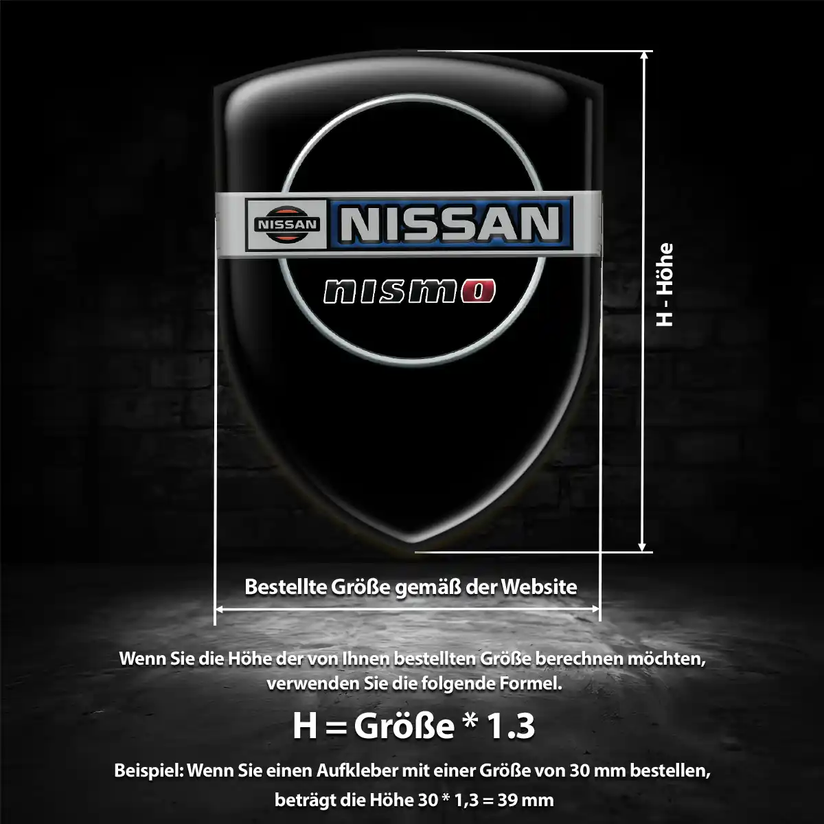 Nissan Embleme Silikon Aufkleber Interieurdesign
