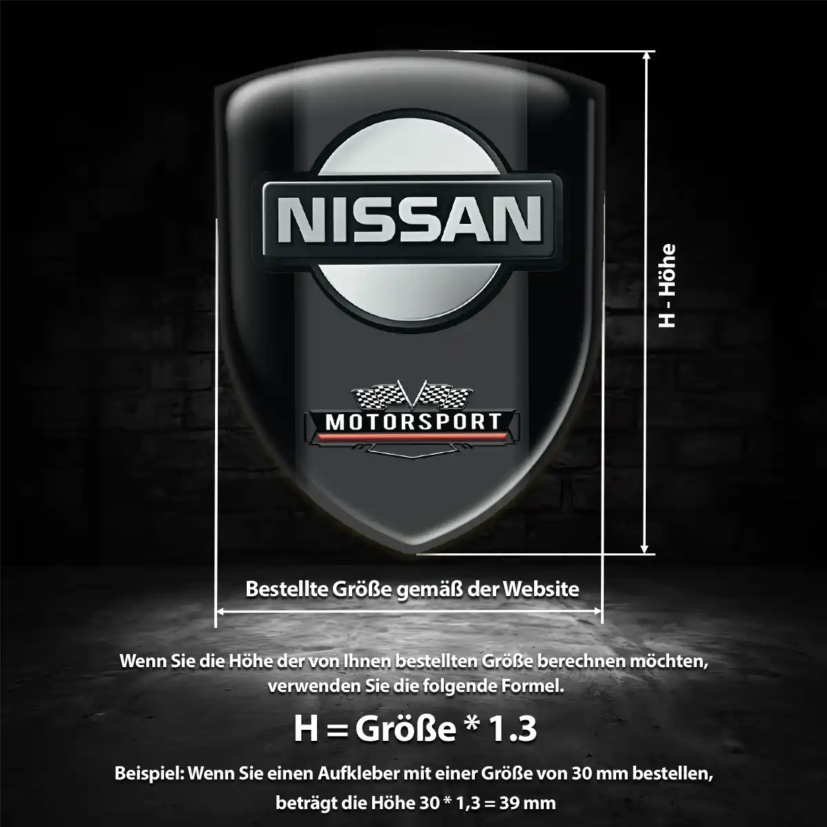 Nissan Embleme Silikon Aufkleber Markenedition