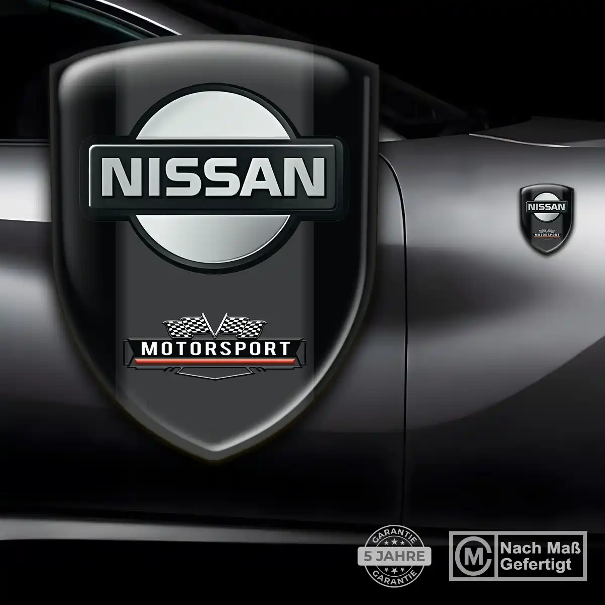 Nissan Embleme Silikon Aufkleber Markenedition