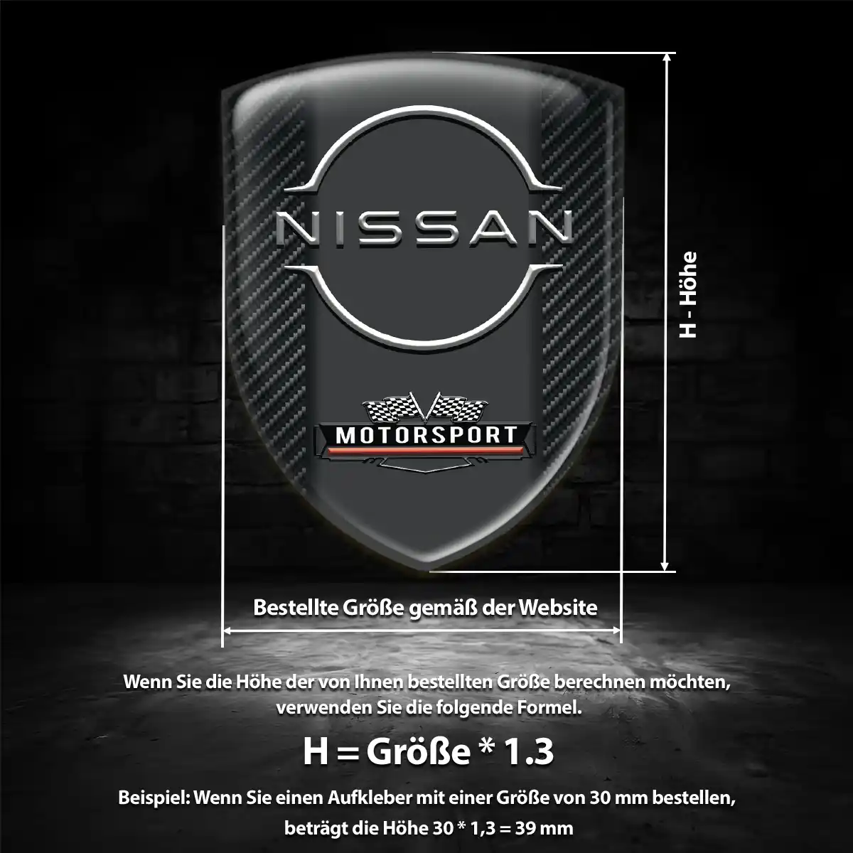 Nissan Silikon Aufkleber Auto Hochwertiges Harz