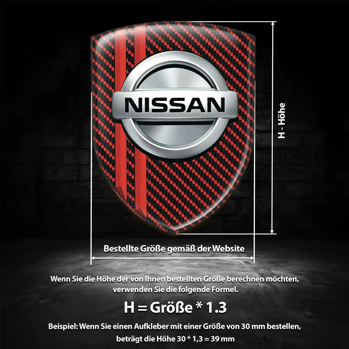 Nissan Silikon Aufkleber Edles Design
