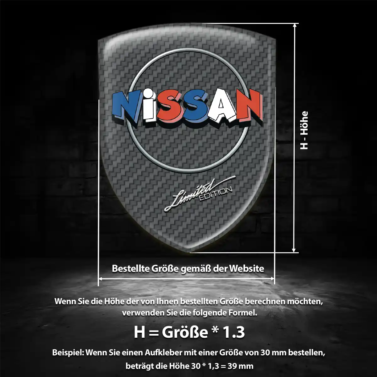 Nissan Silikon Aufkleber Embleme Auto Hochwertiges Harz