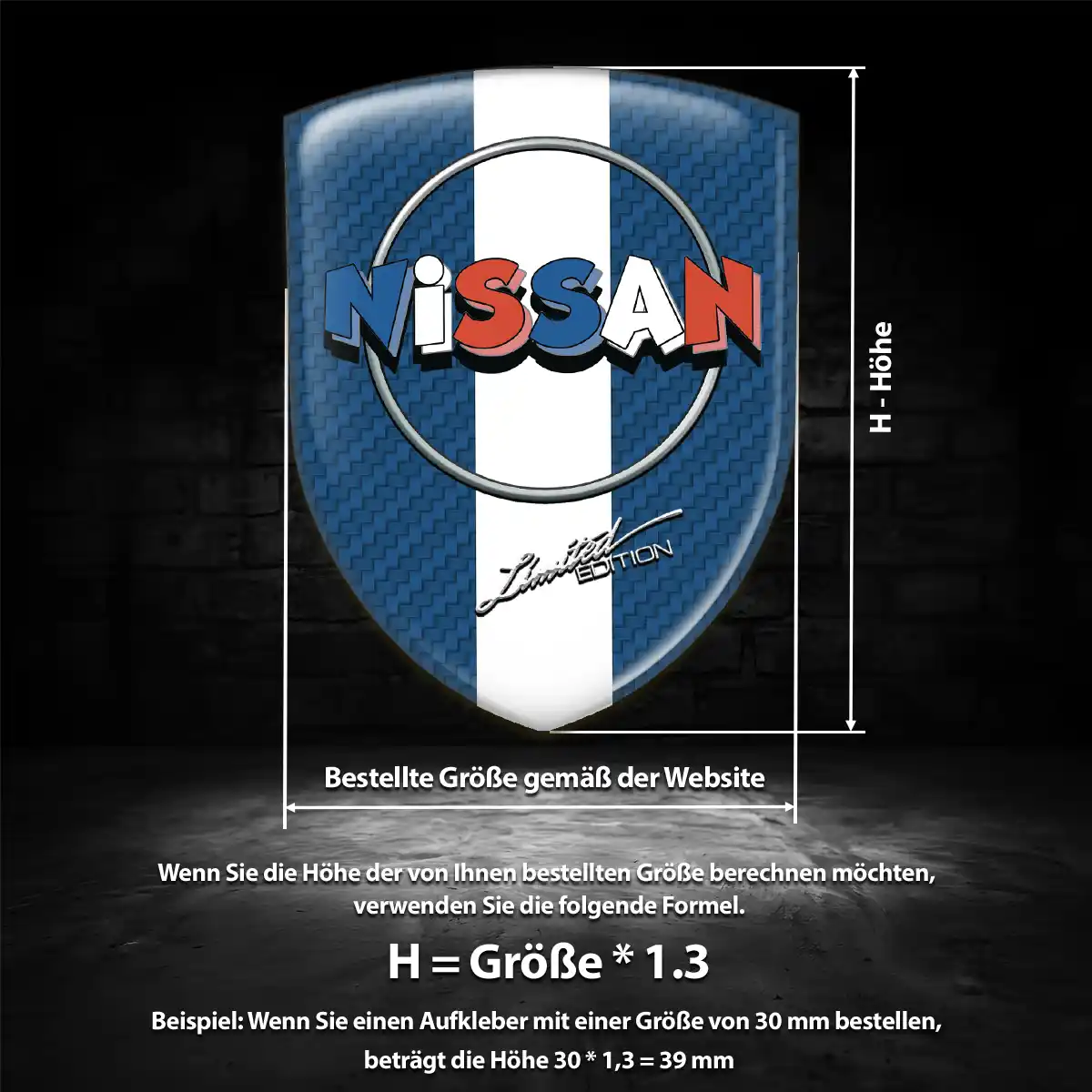 Nissan Silikon Aufkleber Embleme Edles Design
