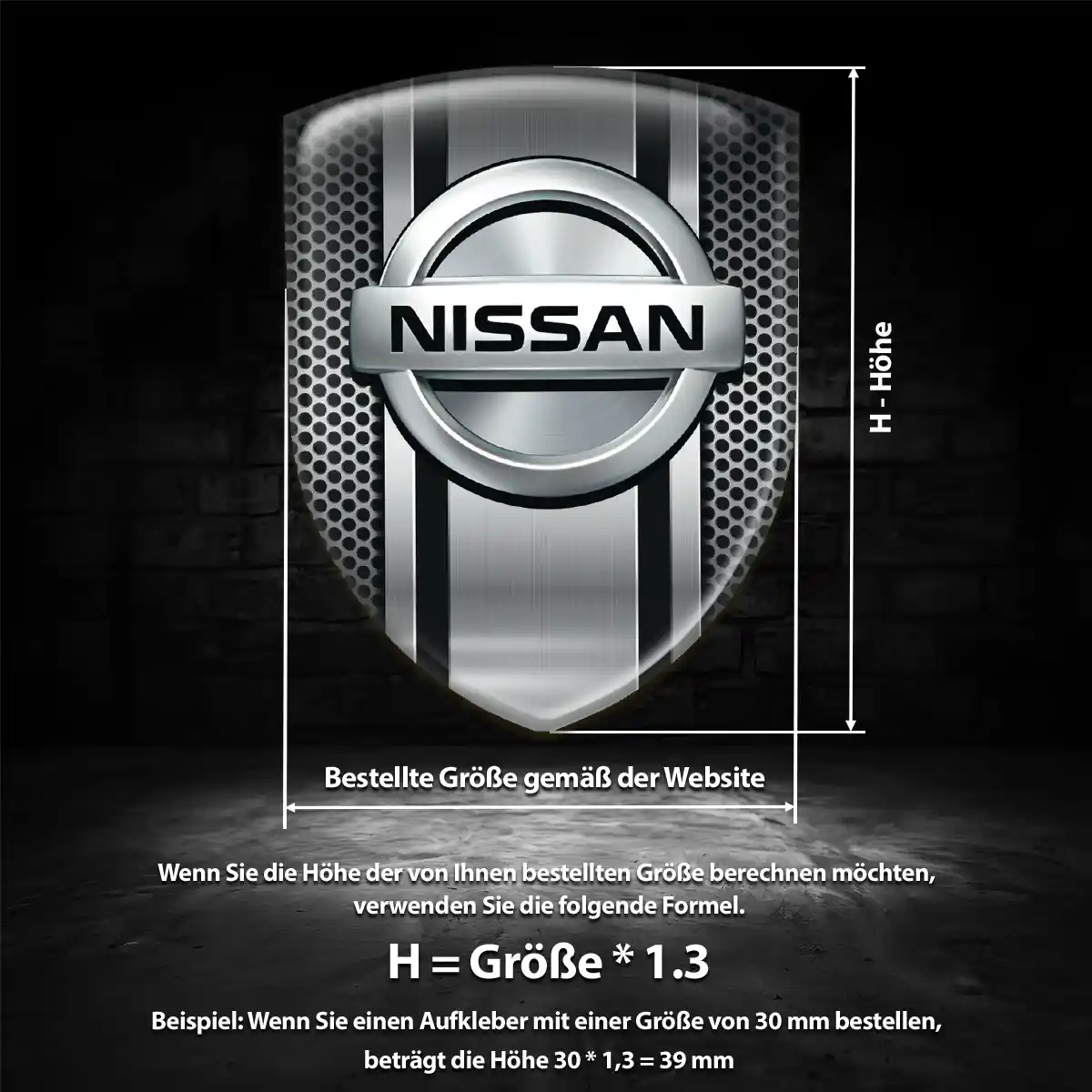 Nissan Silikon Aufkleber Embleme Interieurdesign