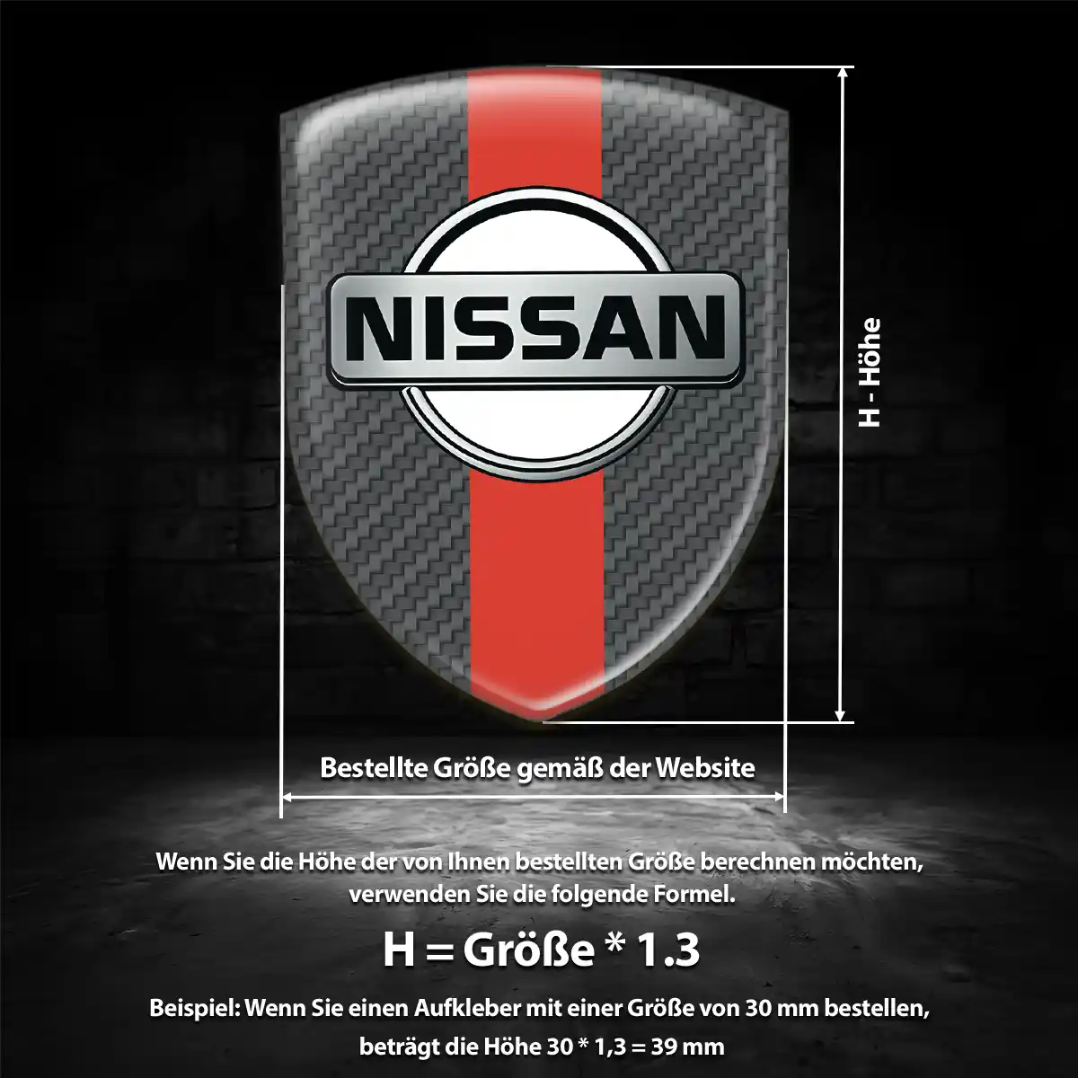 Nissan Silikon Aufkleber Embleme Markenedition