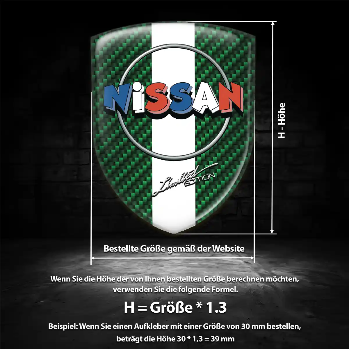 Nissan Silikon Aufkleber Embleme Tuningfahrzeug