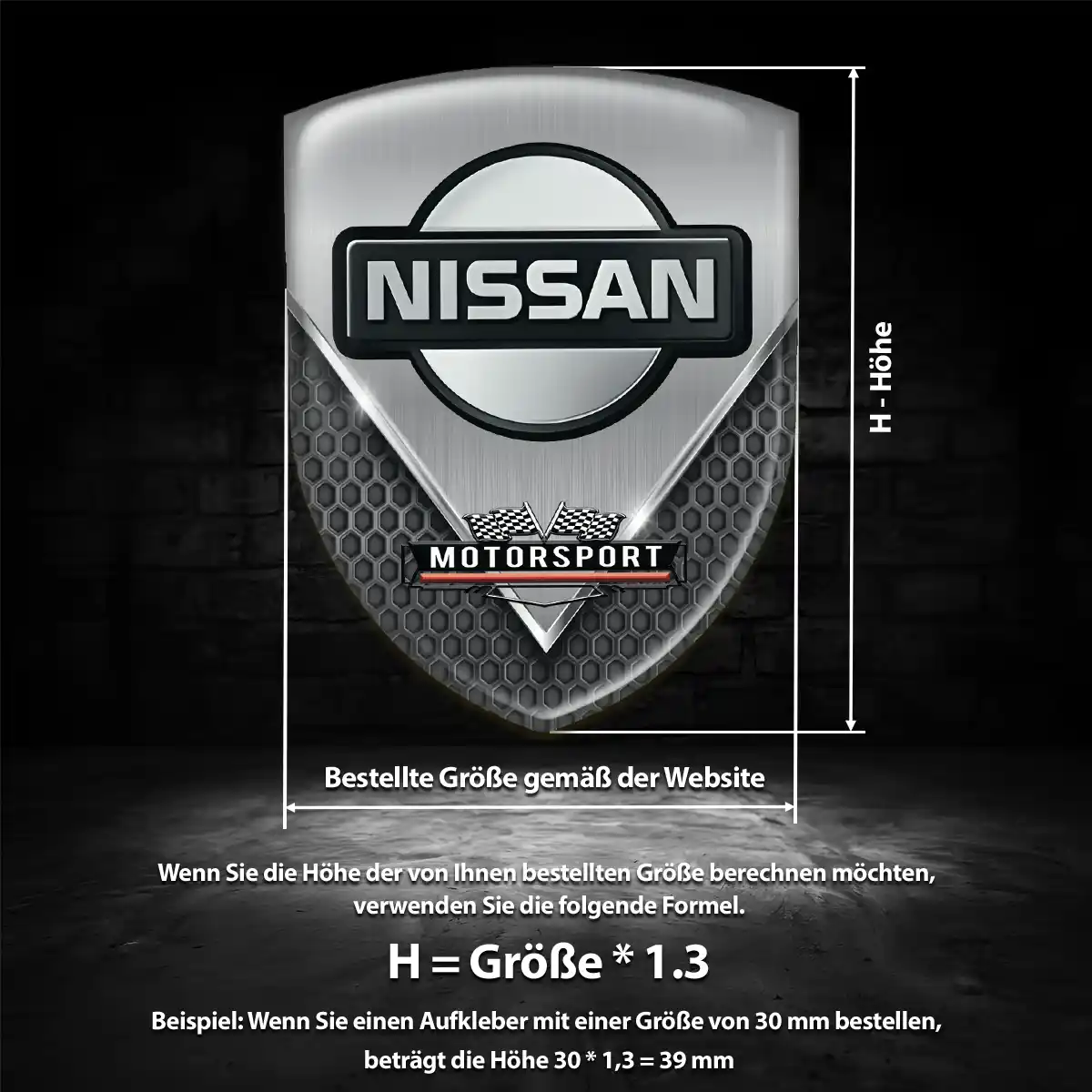 Nissan Silikon Aufkleber Hochwertiges Harz