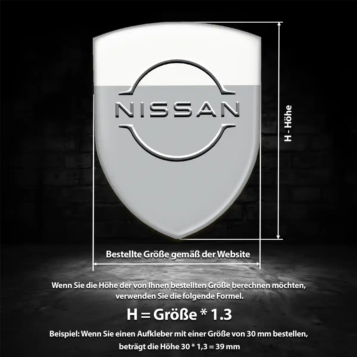 Nissan Silikon Aufkleber Interieurdesign