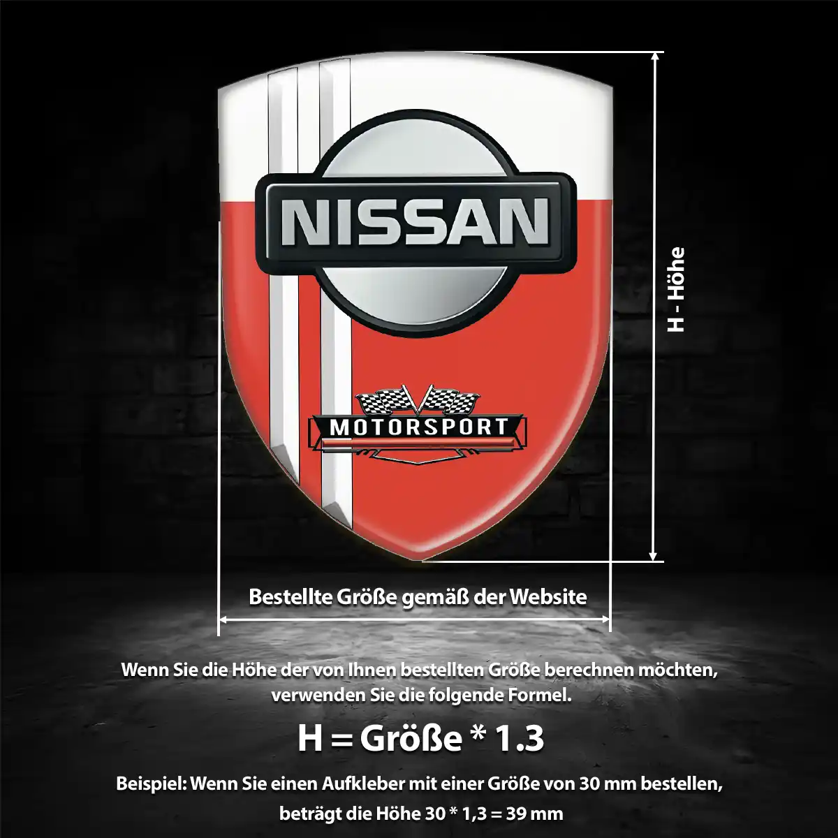 Nissan Silikon Aufkleber Wappen Ausdrucksstarkes Design