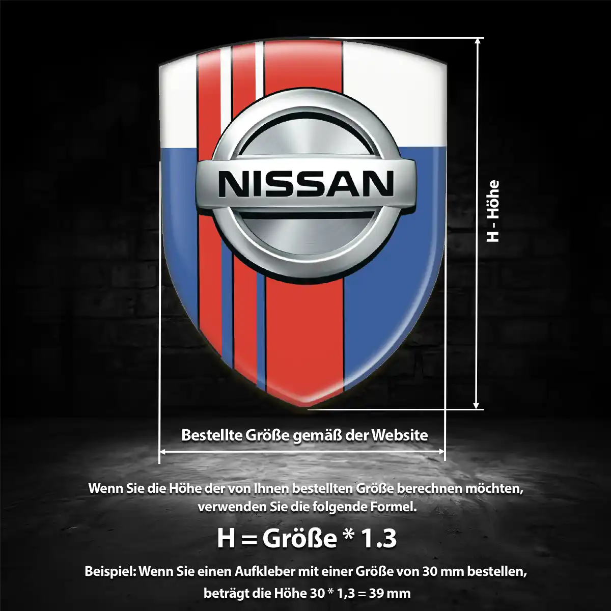 Nissan Silikon Aufkleber Wappen Auto Edles Design