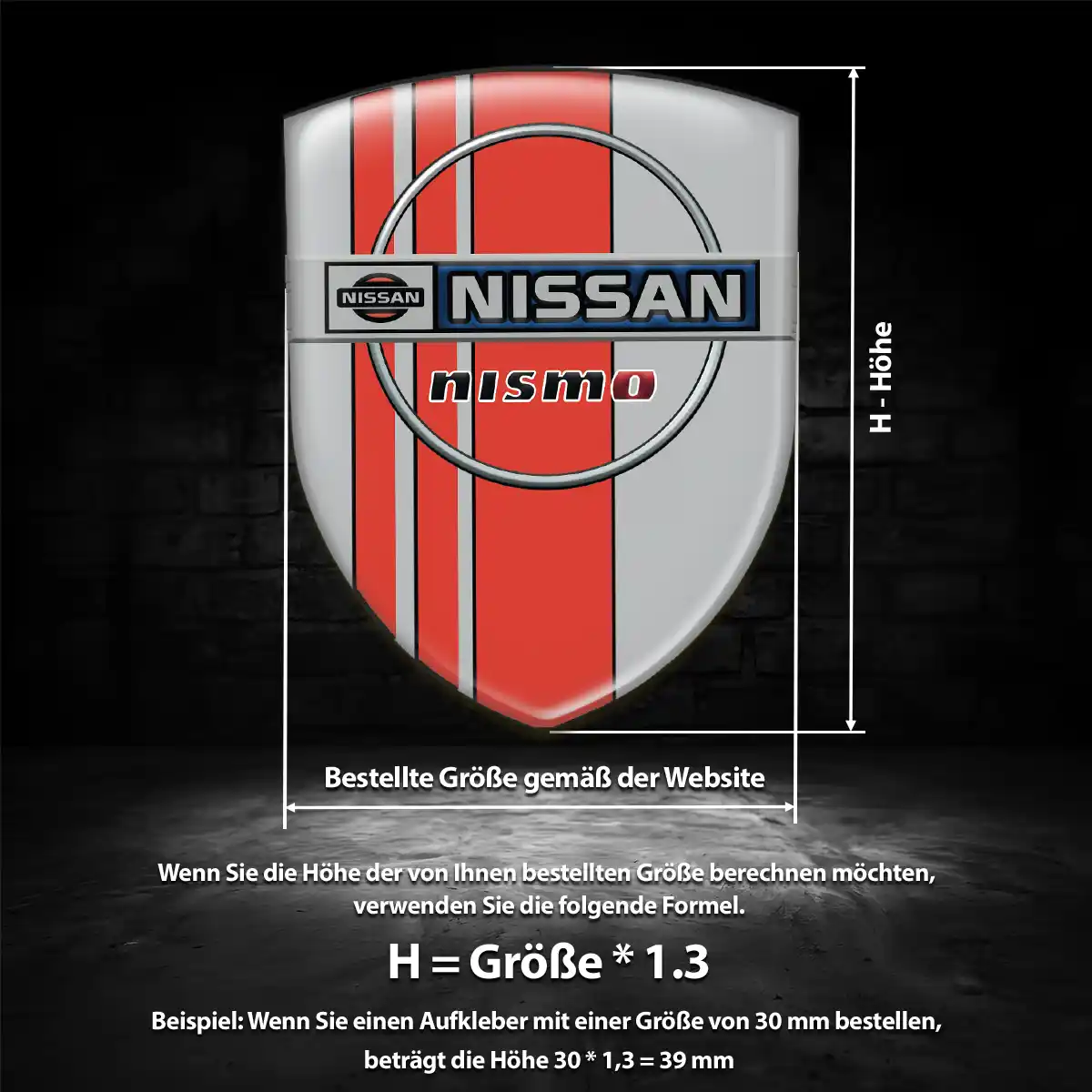 Nissan Silikon Aufkleber Wappen Auto Exterieurdesign