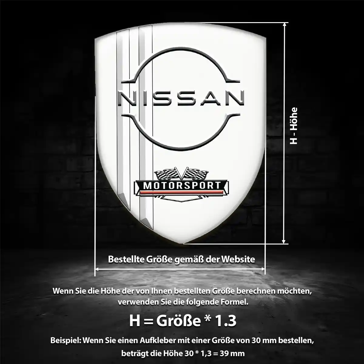 Nissan Silikon Aufkleber Wappen Auto Hochwertiges Harz