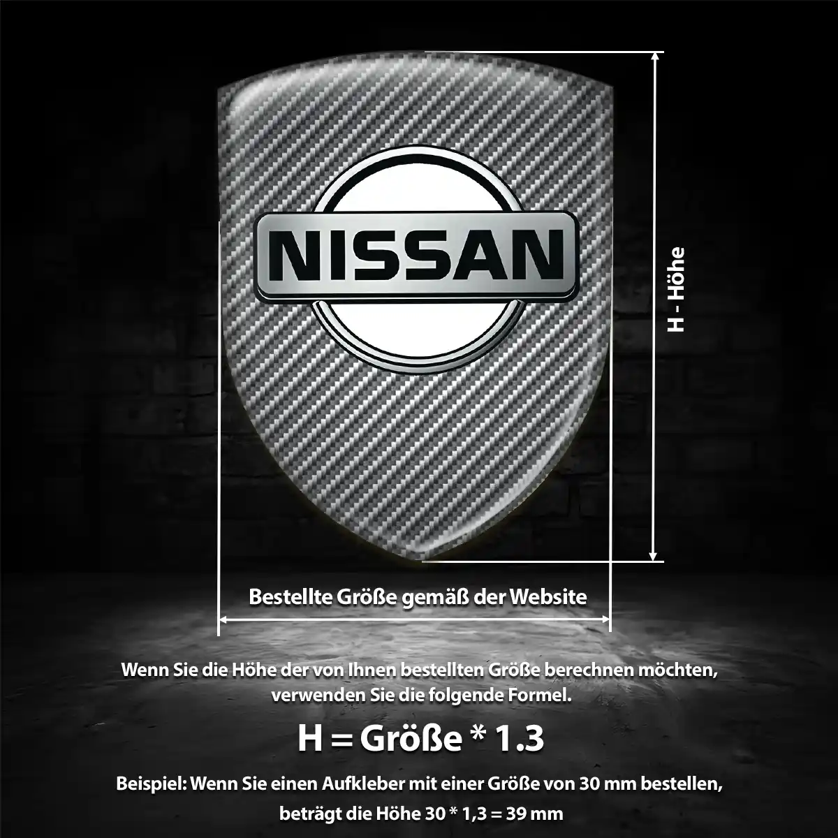 Nissan Silikon Aufkleber Wappen Auto Limitierte Auflage
