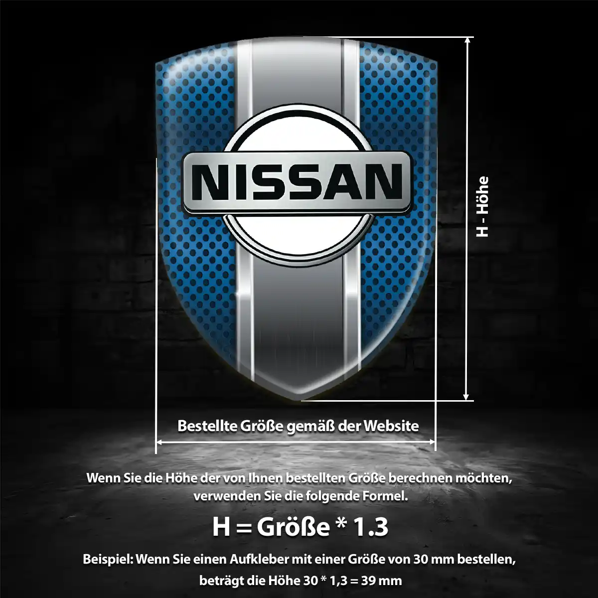 Nissan Silikon Aufkleber Wappen Auto Stilvolles Design