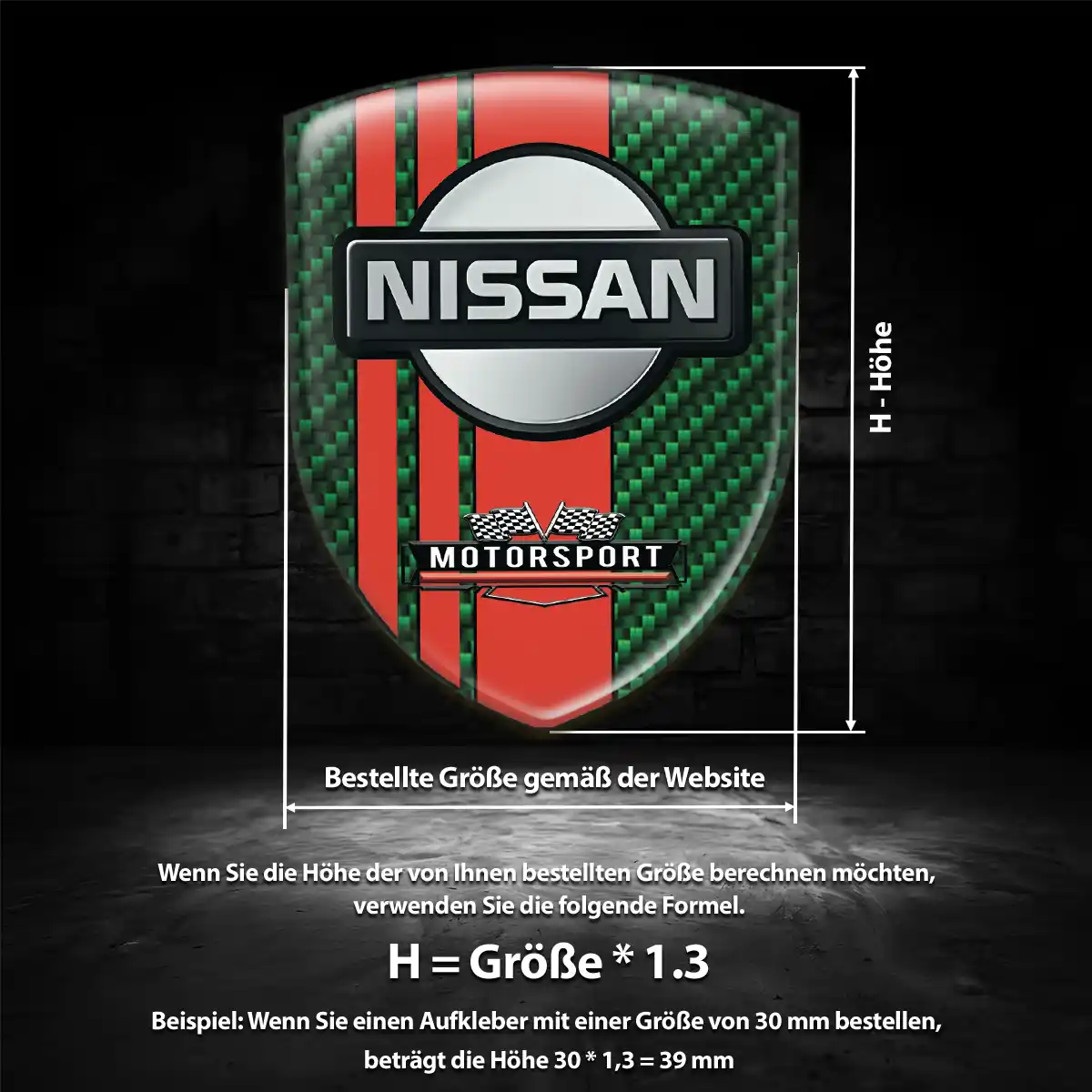 Nissan Silikon Aufkleber Wappen Auto Tuningfahrzeug
