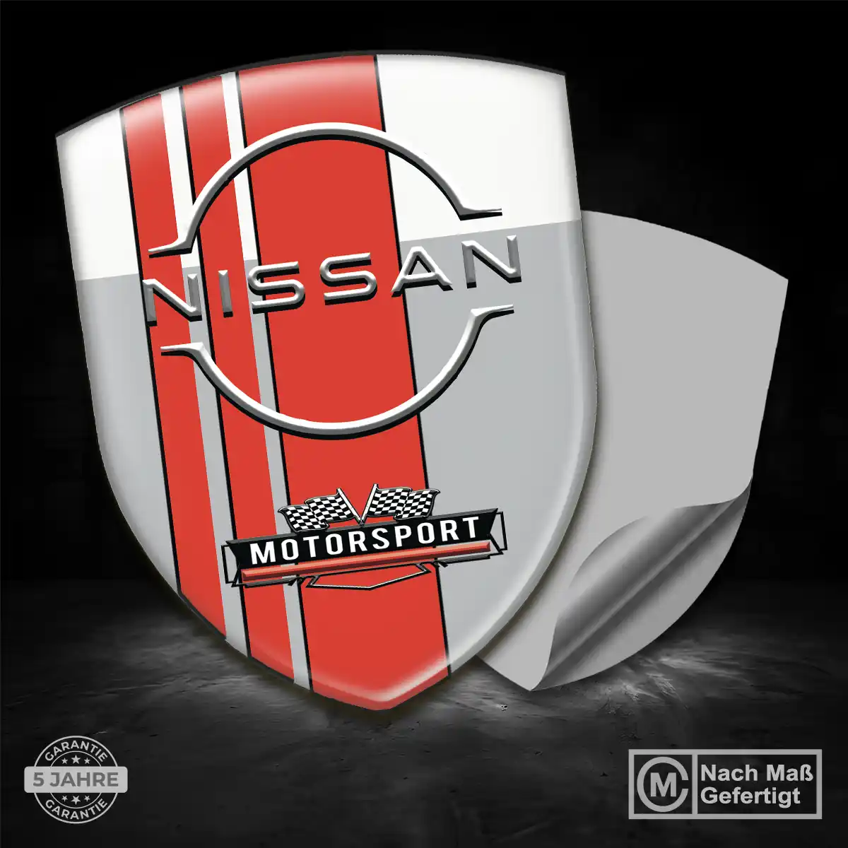 Nissan Silikon Aufkleber Wappen Edles Design