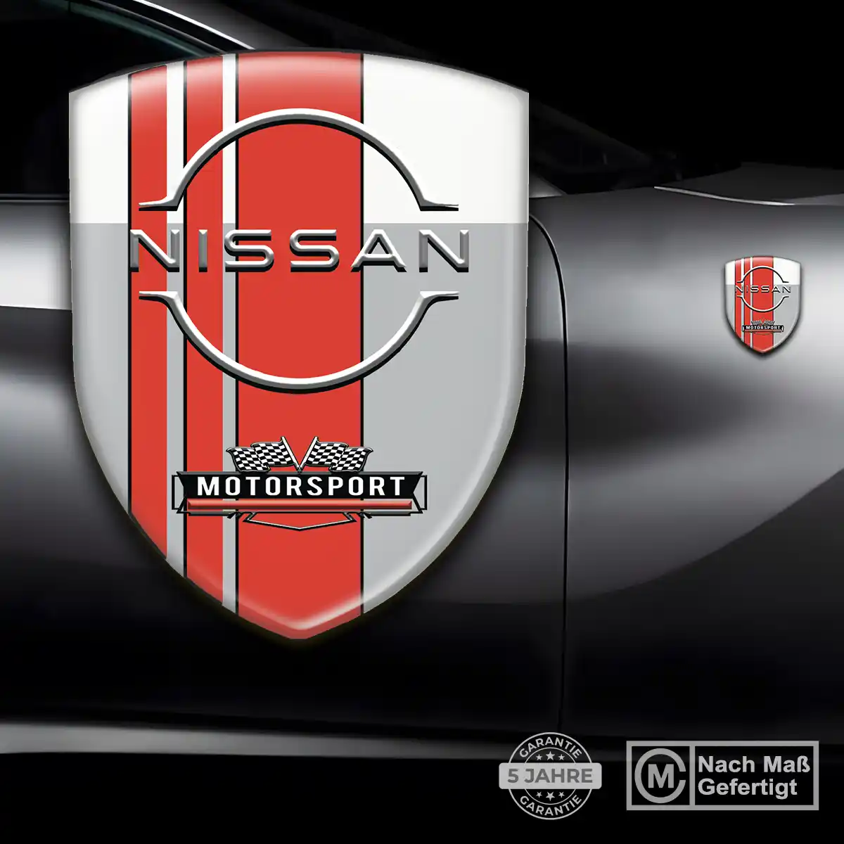 Nissan Silikon Aufkleber Wappen Edles Design