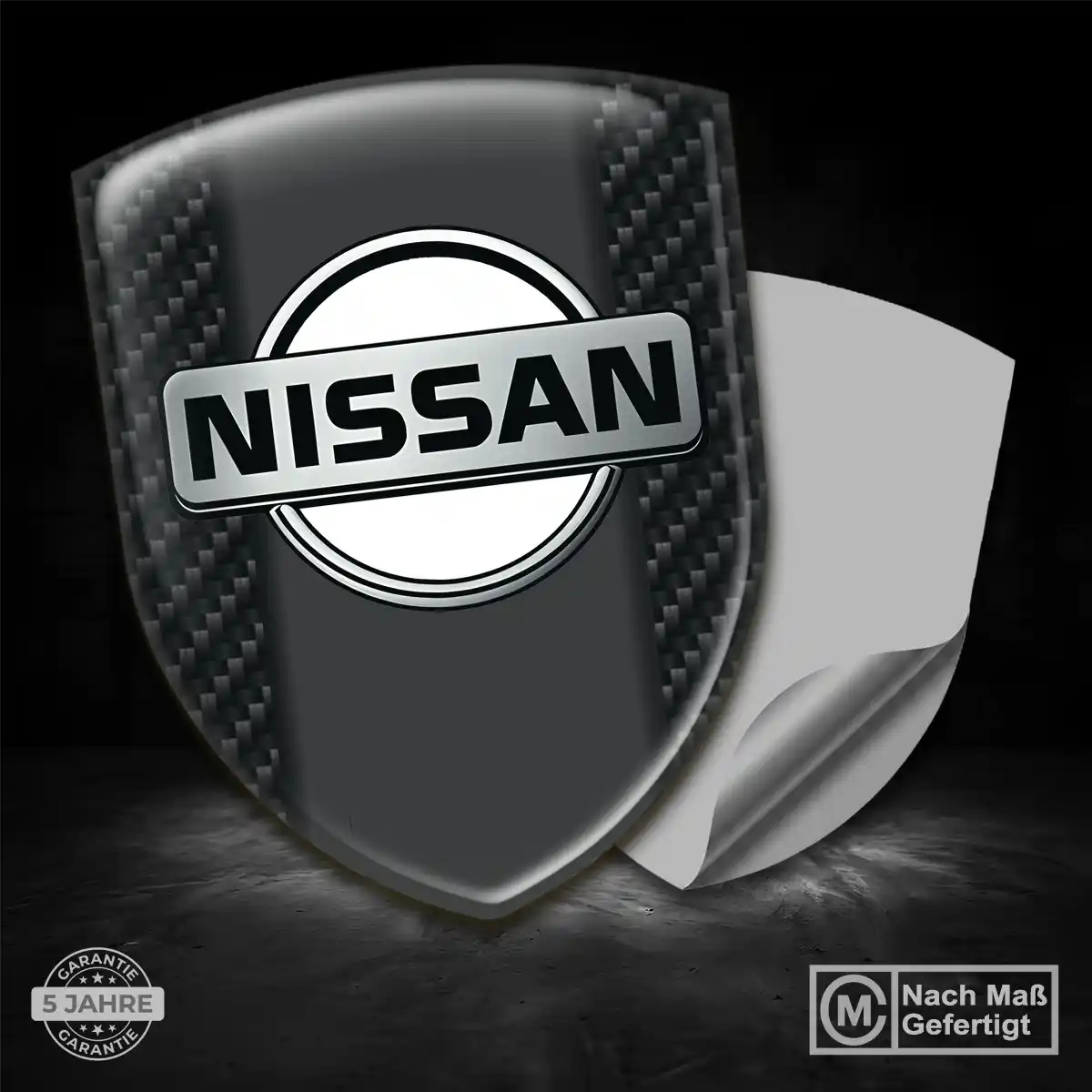 Nissan Silikon Aufkleber Wappen Elegantes Design