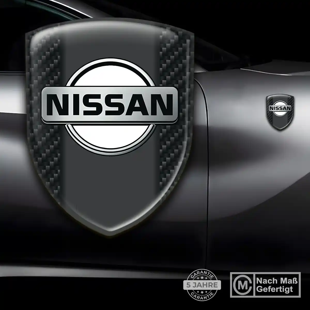 Nissan Silikon Aufkleber Wappen Elegantes Design