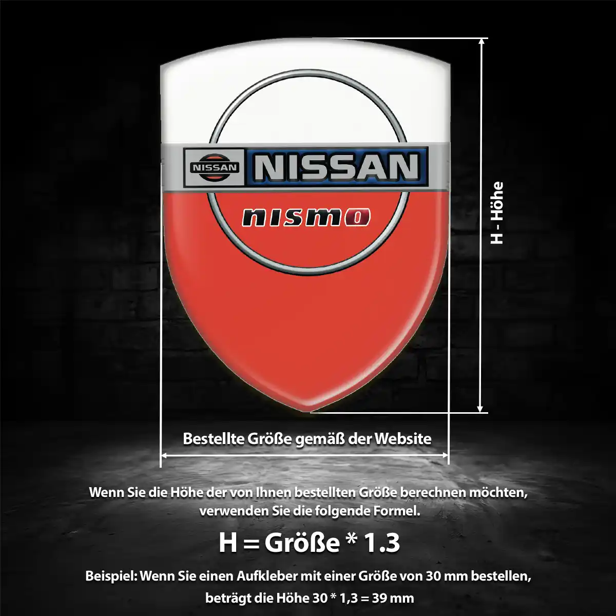 Nissan Silikon Aufkleber Wappen Exterieurdesign