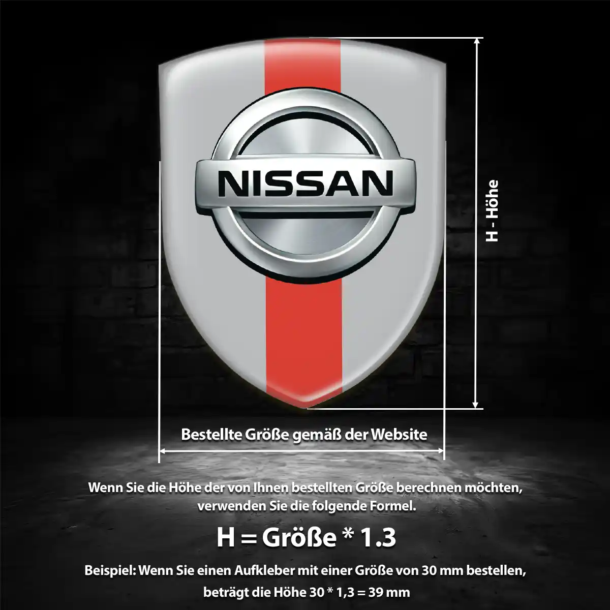 Nissan Silikon Aufkleber Wappen Höchste Qualität