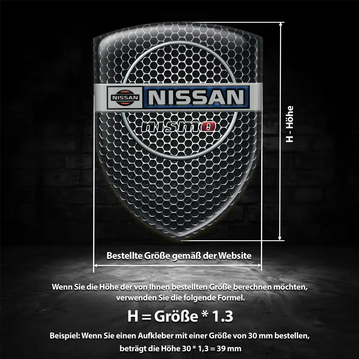 Nissan Silikon Aufkleber Wappen Hochwertiges Harz