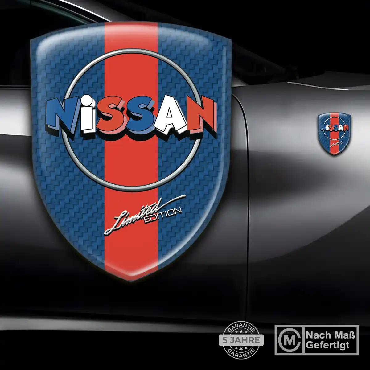 Nissan Silikon Aufkleber Wappen Interieurdesign