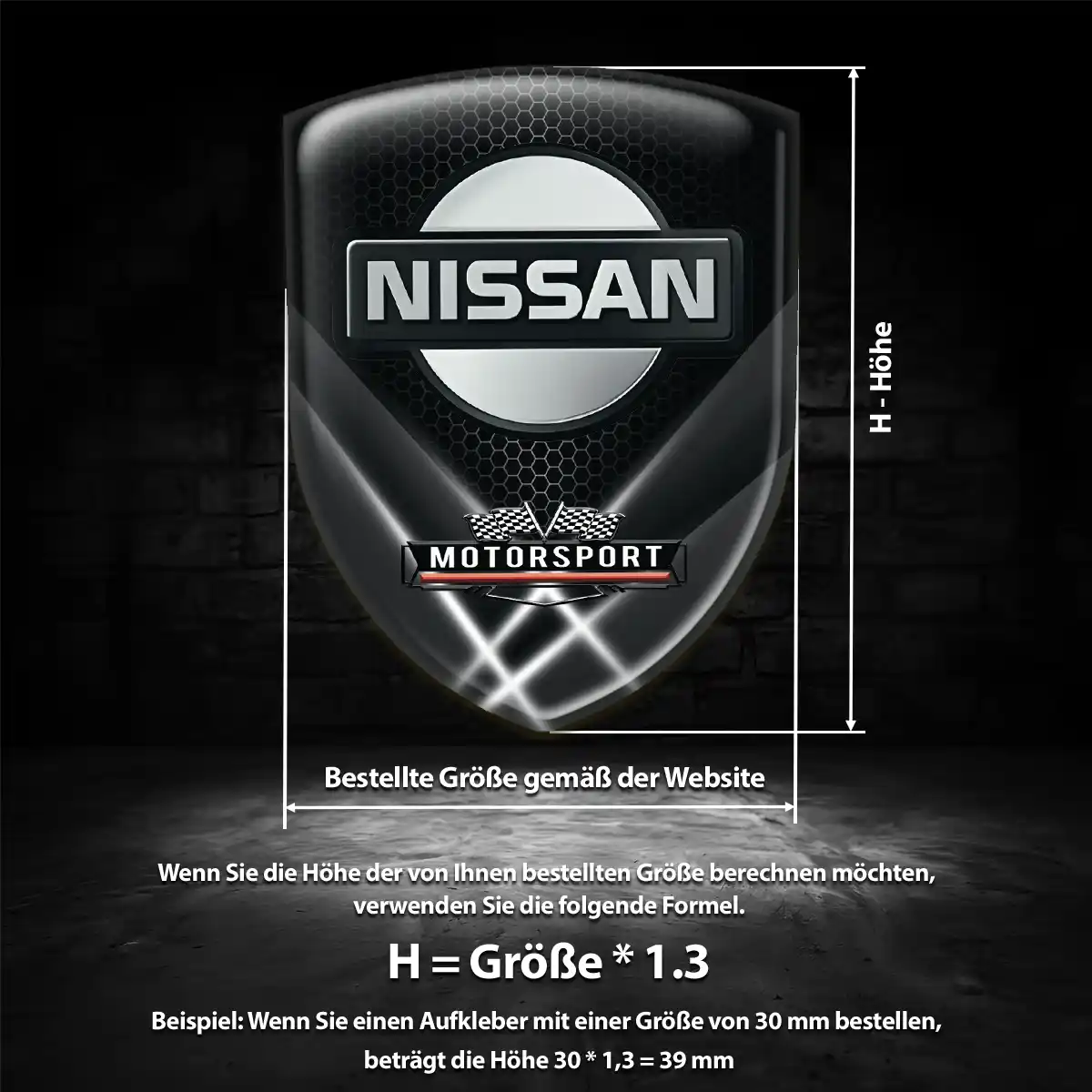 Nissan Silikon Aufkleber Wappen Limitierte Auflage