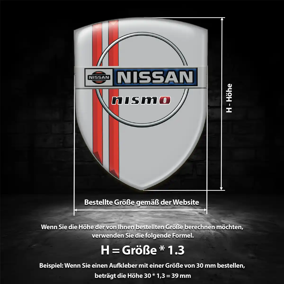 Nissan Silikon Aufkleber Wappen Markenedition